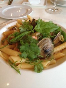penne Penne with shrimp & clams in black bean sauce