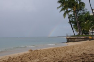 double rainbow in Oahu