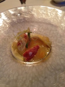 IMG_1895 poached Maine lobster in citrus sauce