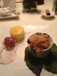 IMG_1902 blueberry cobbler & lemon pudding cake