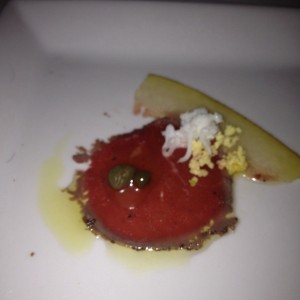 Image 7 amuse bouche of venison with capers