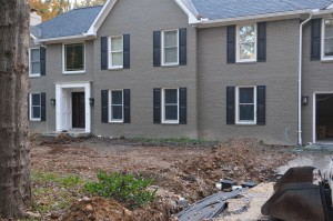 "before" front yard