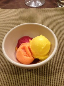 trio of sorbets