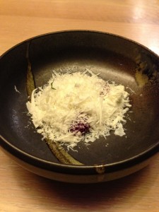 beets with yogurt snow