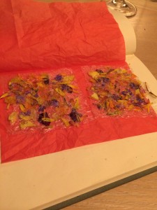 pressed flowers (served in a book)