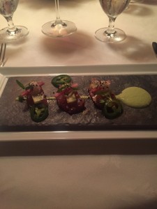 seared japanese yellowtail