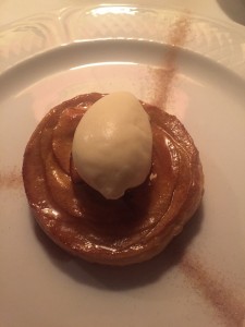 apple tart with buttermilk ice cream