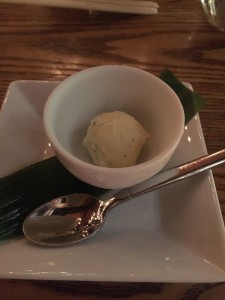 pineapple-shiso sorbet