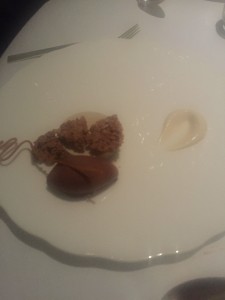nutella ice cream and hazelnuts