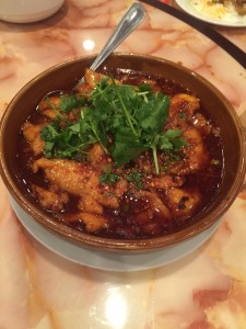 fish filets in chili oil