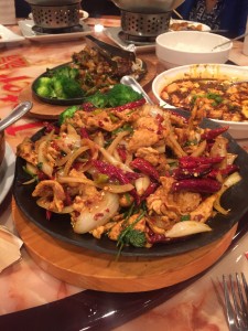 stir fried chicken with hot peppers