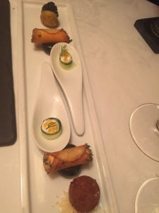 assortment of amuse-bouches