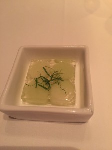 melon in champagne gelee