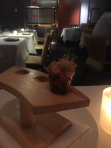 tuna tartare in sesame miso cones