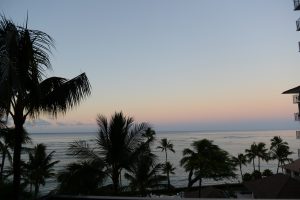 sunset on Waikiki
